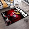 Red Racer & Car Design Non-slip rug suitable for living room and bedroom sofas.