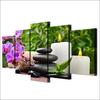HD Printed 5 Piece Canvas Art Pink Orchid Spa Zen Painting Framed Wall Picture for Living Room Home Decor On Canvas Wall Ny-1680