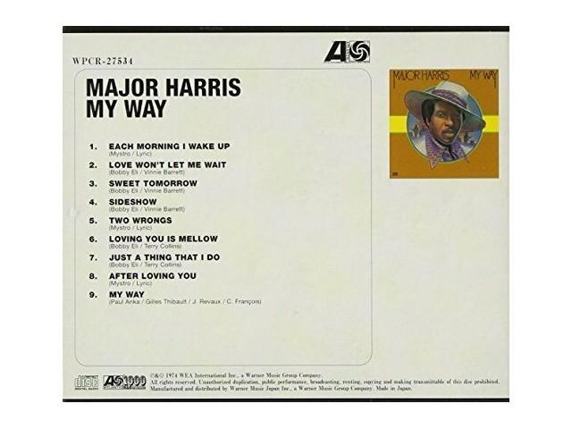 [CD] Warner Music CD my way Major Harris НОВЫЙ из Японии