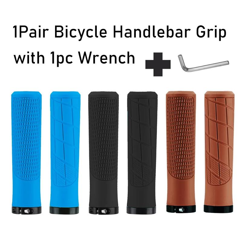Lockable Anti-Slip Bicycle Handle Cover Wear-Resistant Comfortable for City Commute Mountain Riding
