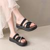 Stylish Summer Women's Sandals With Thick Sole And Elegant Design In Beige Green And Black