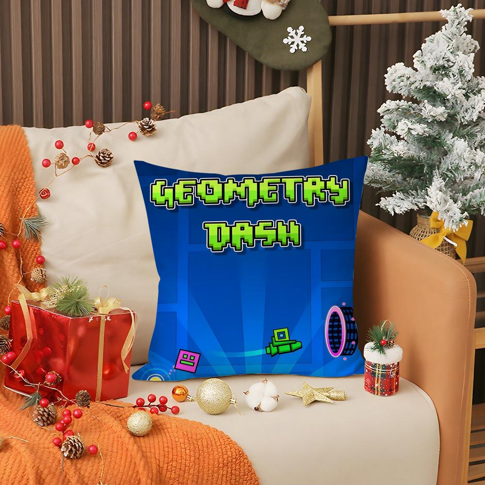 Арт G-Geometry Dash Видеоигра Наволочка Печать Наволочки Гостиная Диван Подушка Чехол Спальня Комната Декор