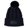 Roxy Cable Knit Pompon Beanie Women's Eco-Fur (RBE244313 BLK)