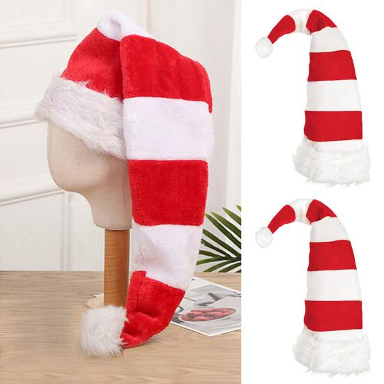 Рождественская шапка Санты, плюшевая красная и белая шапка Санты, украшение для праздничного костюма, аксессуар для домашних вечеринок