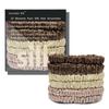 6PCS 100% Pure Mulberry Silk Hair Scrunchie Handmade Hairbands Women Girl Hair Accessories Pure Color Natural HairTies Box