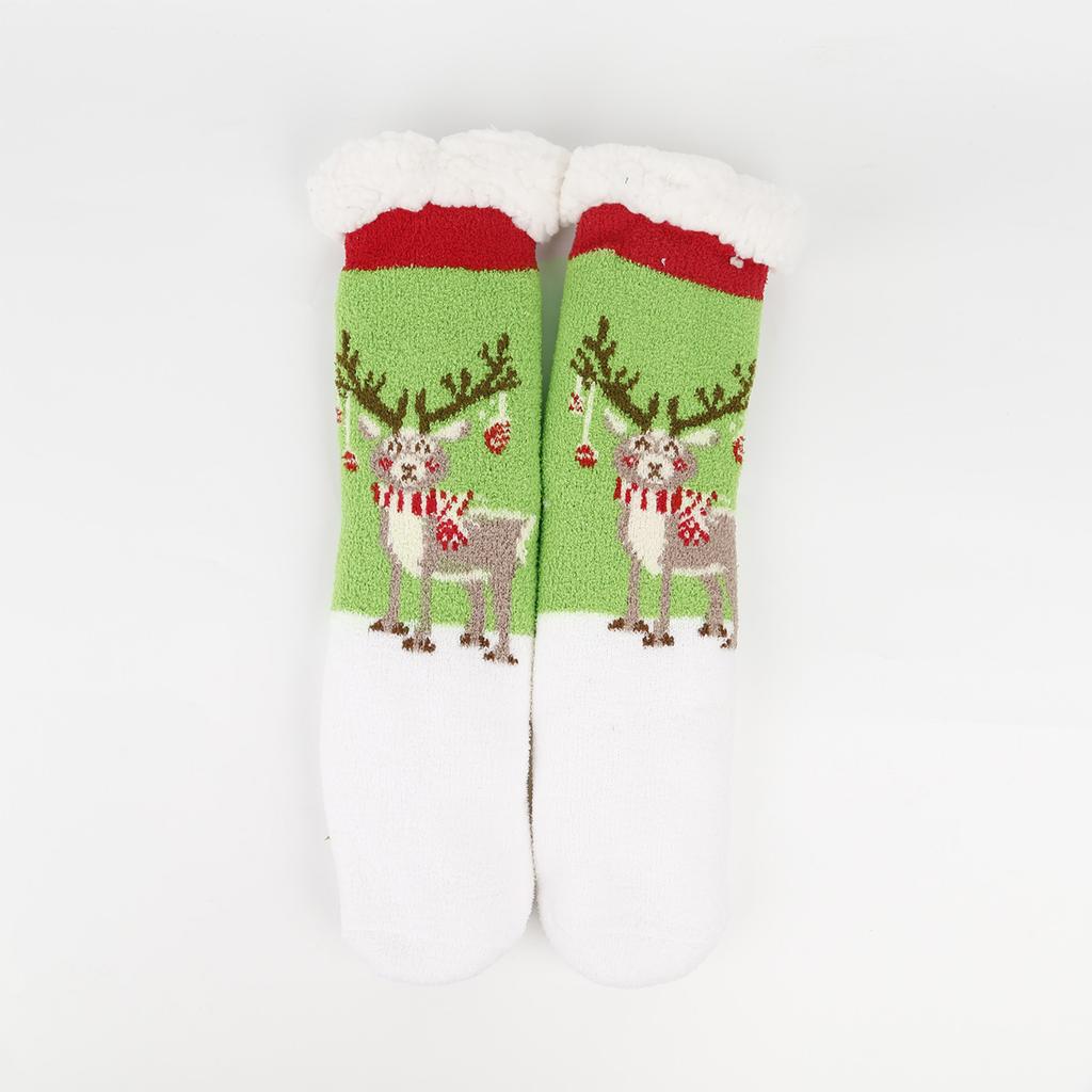 Ladies' Thick Coral Fleece Snow Socks, Lamb Fleece Sleep Socks, Mid Tube Floor Socks, Christmas Gift Socks