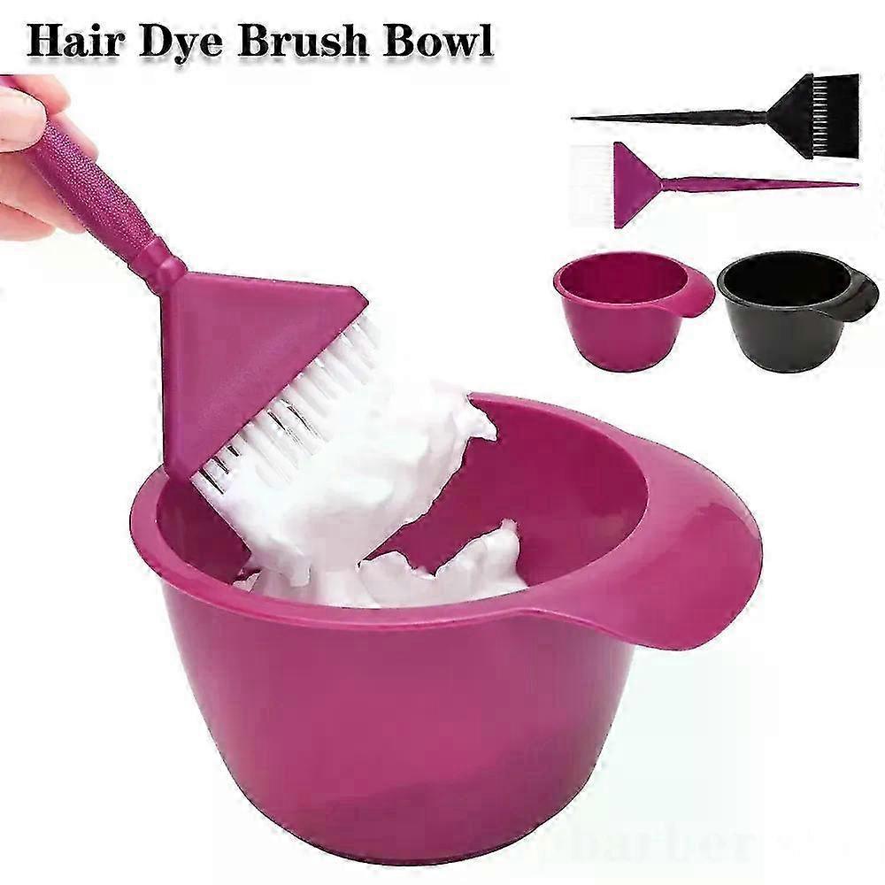 25-26 2PCS/Set Professional Hair Dye Color Brush Bowl Set Dye Mixer Hair Tint Dying Coloring Mixing Bowls Hairdressing Styling Tools
