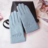 Women Genuine Leather Winter Warm Glove Ladies Real Sheep Leather Gloves Girls Driving Fashion Female Luxury Wool Lined Gloves