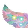 Halloween LED Angel Wing Light Up Angel Feather Wings with Elastic Straps Fairy Cupid Wings Cosplay Costume for Kids Girls Women