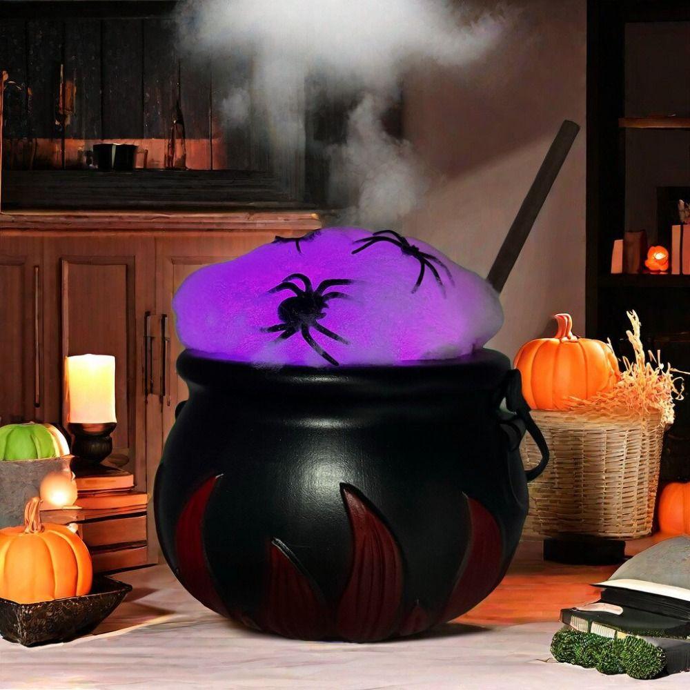 Creative Halloween Witches Pumpkin Cauldron Funny Halloween Desktop Ornaments  Haunted House