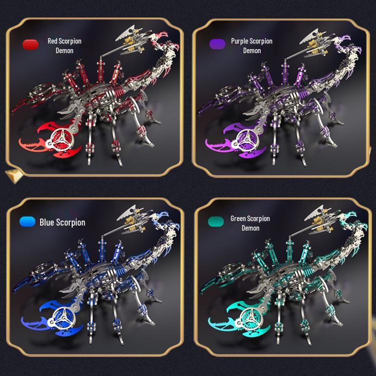 Красочный 3D металлический пазл «Скорпион»: Ручная работа, Подвижный, Креативный Подарок-Игрушка