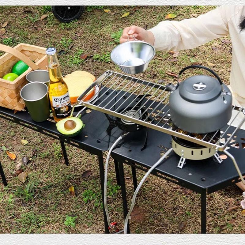 ZISIZ Portable Grill Rack & Tongs Set