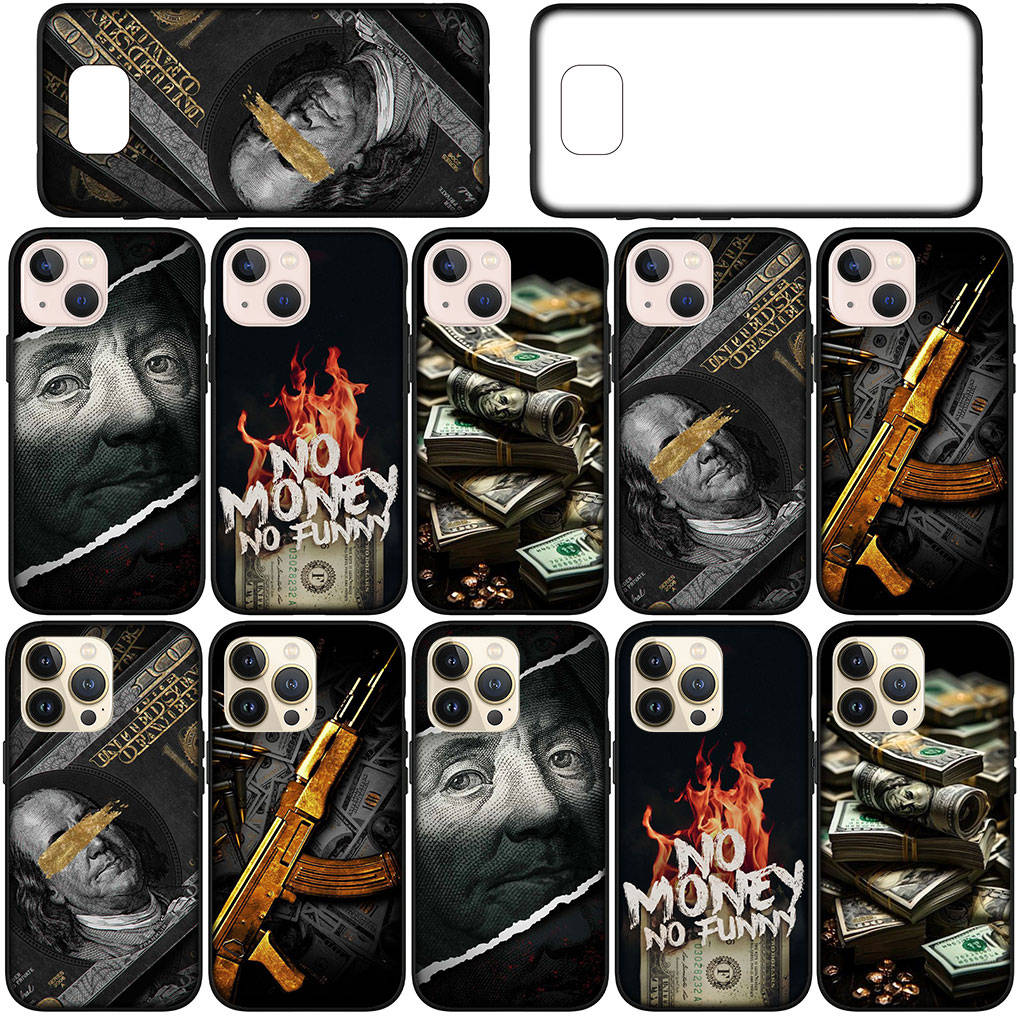 For Samsung Galaxy S24 S23 iPhone 16 15 14 Xiaomi Redmi Note 13 12 11 10 8 Plus 9 Pro Max X XR 14C Phone Case Money 100 Dollars Art OPPO Huawei Cover