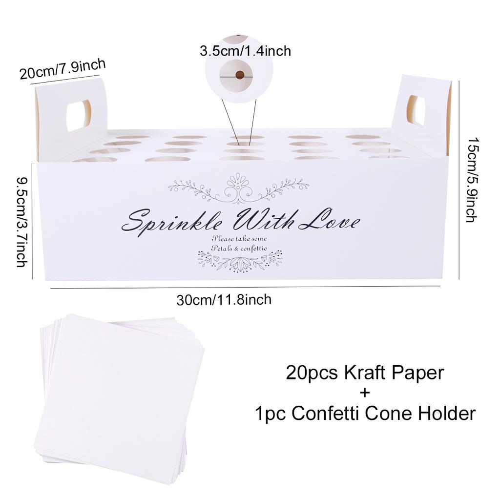 Свадебный поднос из крафт-бумаги, конус конфетти, подставка, подставка для свадебного украшения, цветочные конусы конфетти, держатель для свадебной бумаги в деревенском стиле