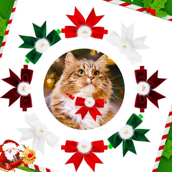 Ошейник для домашних животных с бантом, регулируемый, не выцветающий, приятный для кожи, яркий цвет, износостойкое платье