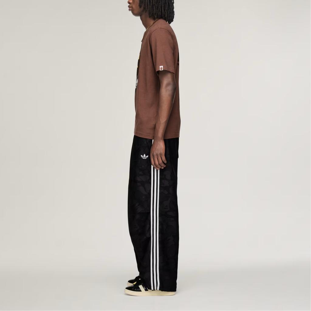 adidas X BAPE SSL Футболка Слои Земли Унисекс Топы Коричневый KF4915