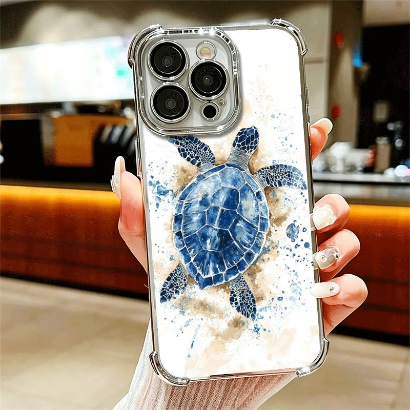 Эстетика Искусства Морской Черепахи Мягкий Чехол Для Телефона Для iPhone 15 16 17 Air 14 Pro Max 16E Plus 13 12 Mini Покрытие Противоударный Fundas