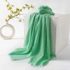Spring Season, Pure Color, Simulated Silk, Long Strip Scarf, Fashionable, Suitable for Work, Sun Protection, Sheer Scarf, Shawl.