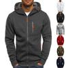  Men's Fall And Winter Sweatshirt Sports Fitness Casual Jacquard Sweatshirt Cardigan Hooded Jacket Hooded Sweatshirt