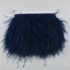 New 1M 5M 10Meter 8-10CM Navy Ostrich Feathers Trims Ribbon Fringe White Ostrich Feather For Craft Ribbon