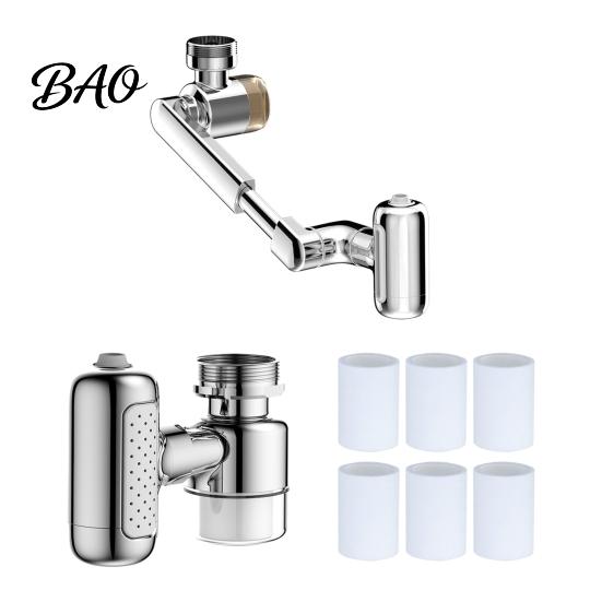 Flexible Faucet Head For Dishwashing Sink Swivel Extender, Built-in Filtration System And Four Gear Water Outlet, 1040 Brass Sprayer With Upward Spray