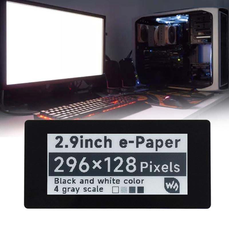 7,4 см Touch Hat 2,9-дюймовый емкостный сенсорный экран, разрешение 296x128, черно-белый для RPi 4B/3B+/3B/2B/ZeroW