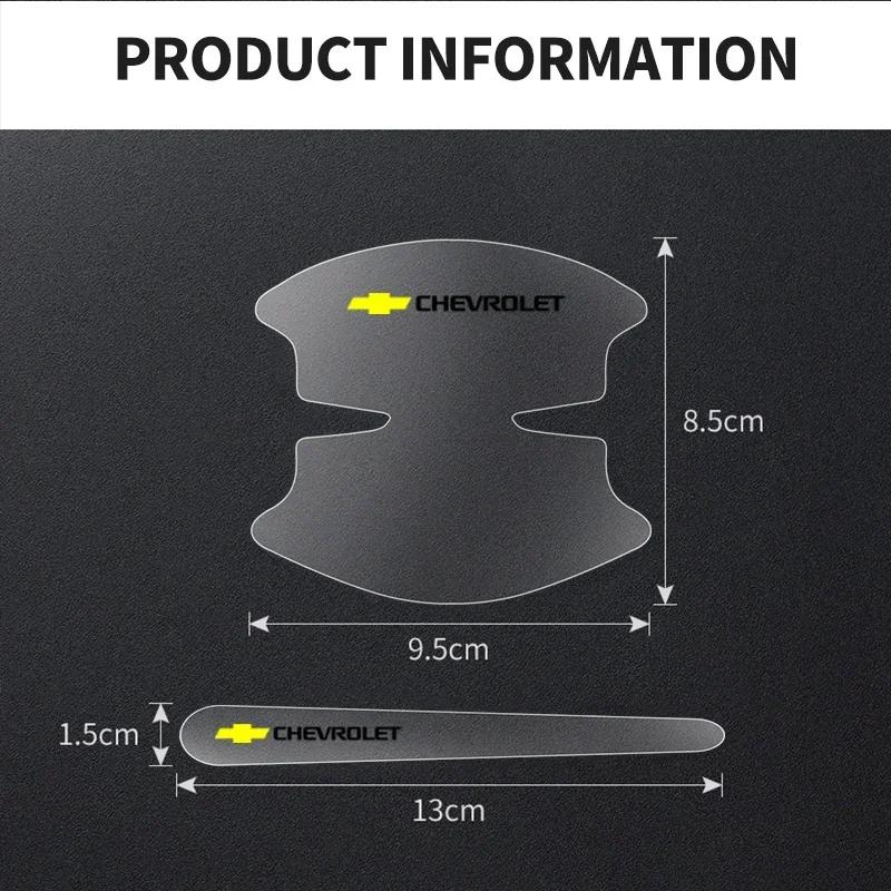 EHN5 8Pcs Car Styling Transparent Door Handle Wrist Sticker Protective Film Car Accessories For Chevrolet Cruze Aveo Captiva Lacetti