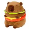 1 PCS Realistic Capybara Burger Plush Cute Capybara Stuffed Animal Pillow Plushie Toy Soft Hamburger Food Stuffed Toys Doll