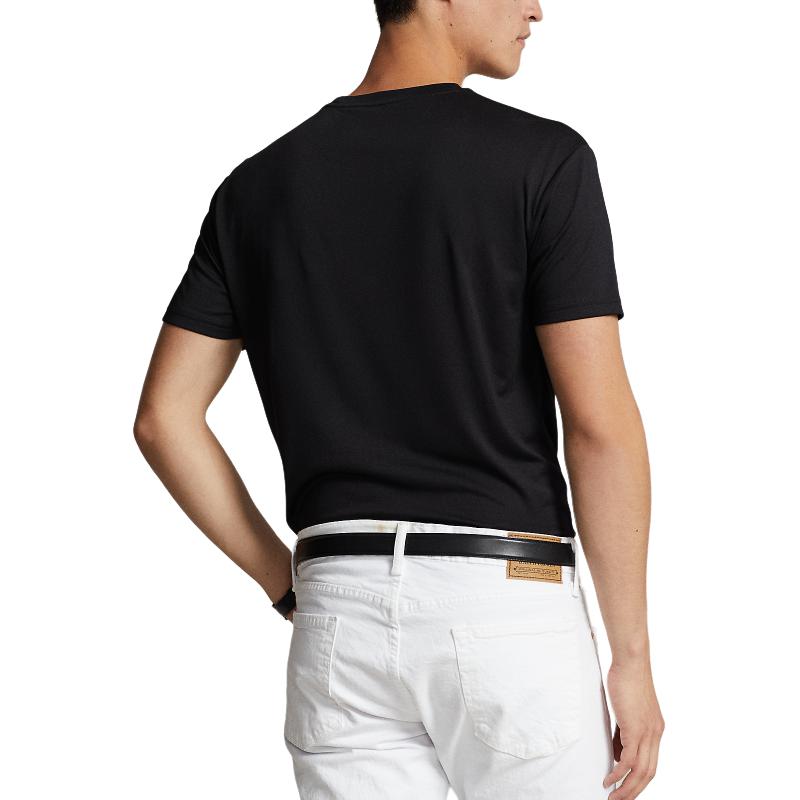 Polo Ralph Lauren Ss24 Solid Logo Embroidered Loose Fit Crew Neck Short Sleeve T Shirt Men Tops Black MNPOTSH1N822151-001