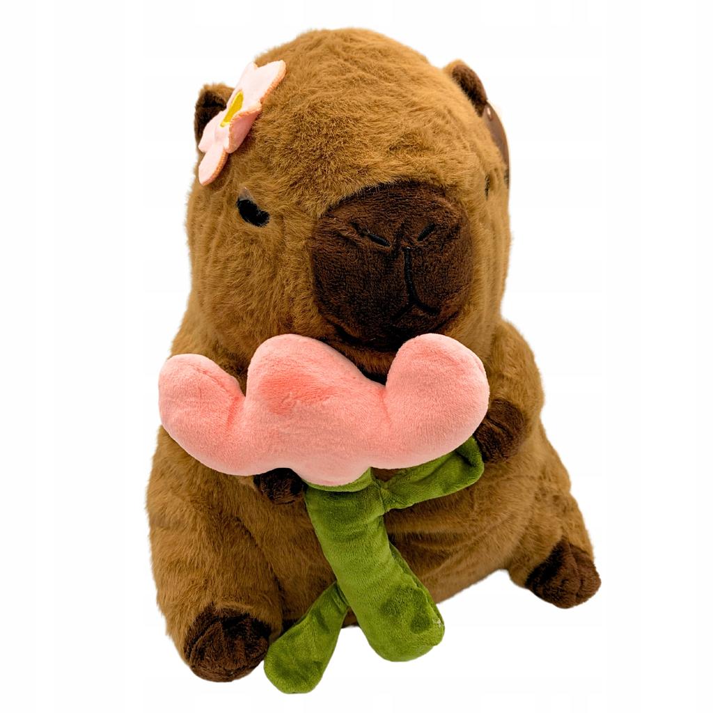 Plush Toy Capybara Flower Tulip Plush Toy 30 Cm