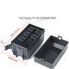 Car 12-Slot Relay Box 6 Atc/Ato 6 Relays Standard Blade Fuses Holder Block