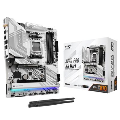 Материнская плата ASRock X870 Pro RS WiFi AMD Ryzen 9000 Series CPU Совместимость с чипсетом X870 ATX Материнская плата Авторизованный дистрибьютор (Сокет AM5) [Одомашненный
