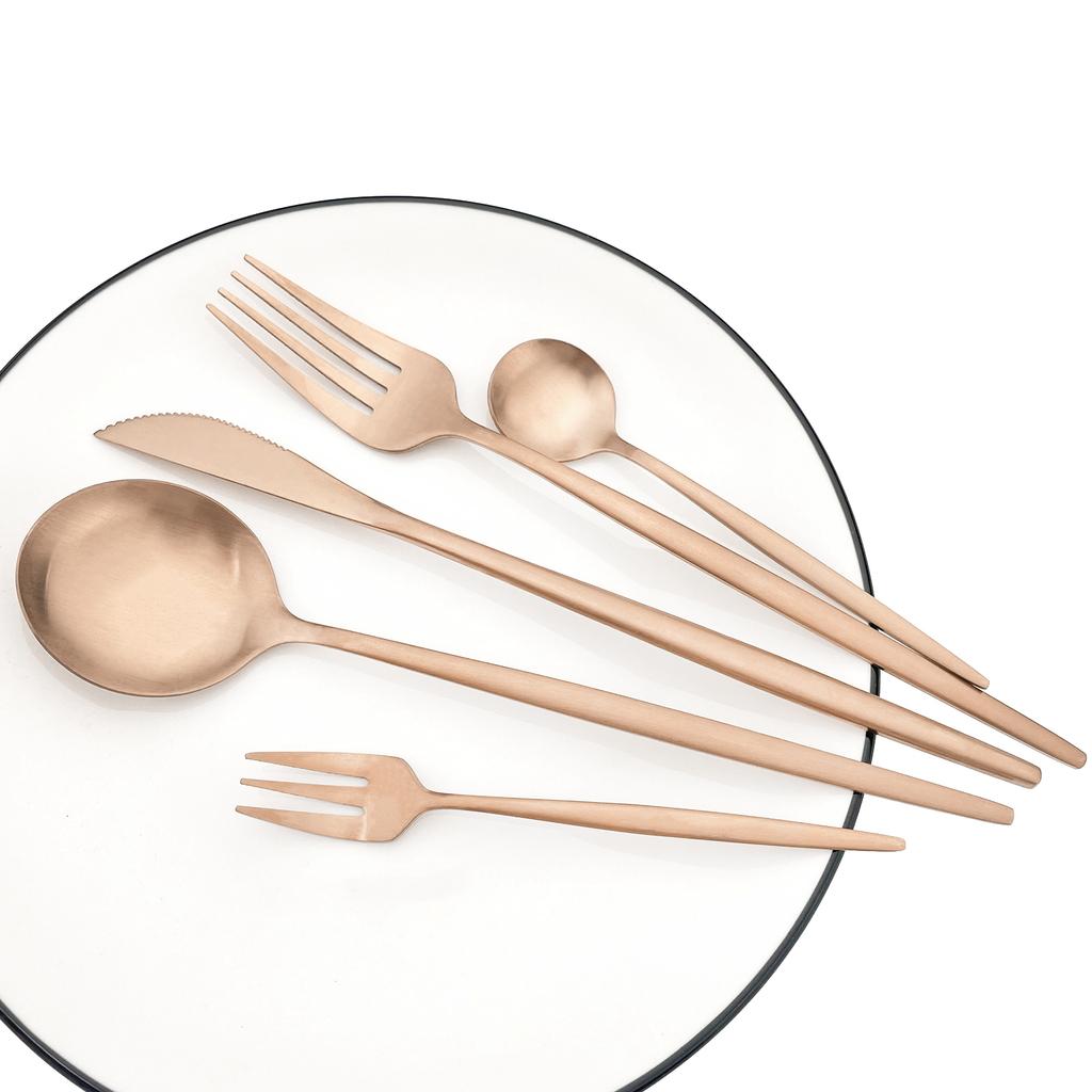 36 шт. Золотая посуда из нержавеющей стали, посуда, набор столовых приборов в западном стиле, ножи, вилка для торта, чайная ложка, столовые приборы, кухонное серебро