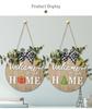 1 Set Of Wooden Diy Replaceable Various Patterns Wooden Welcome Doorplate Christmas Halloween Hanging Home With 9 Accessories