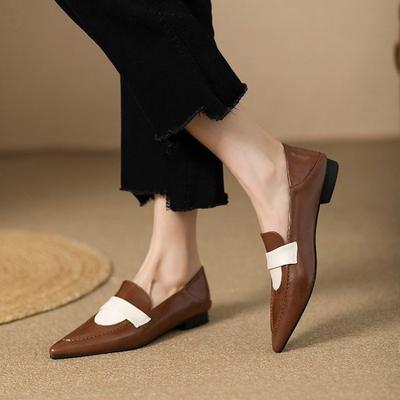 Новые весенние женские туфли Мэри Джейн 2024 года с острым носком, элегантные женские повседневные туфли на низком каблуке