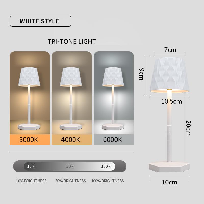 Новая волнистая настольная лампа с USB-зарядкой, сенсорное управление, 3 цвета, плавная регулировка яркости, ночник, подходит для бара, винных бутылок, настольные светильники