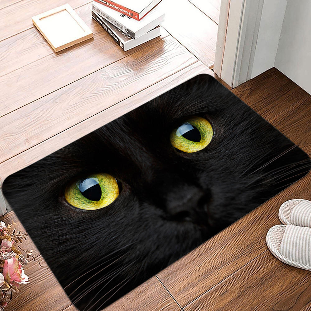 Нескользящий замшевый коврик для ванной для гостиной, спальни, домашний коврик с изображением совы, кошачий глаз, кухонный коврик, коврик для комнаты с животным узором