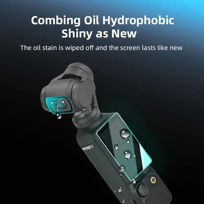 Screen Protector Tempered Glass for Osmo Pocket 3 Lens Protective Film Gimbal Cover for DJI Pocket 3 Accessories