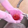 Silicone Kitchen Cleaning Gloves Thicken Dish Washing Gloves Portable Dishwashing Cleaning Gloves
