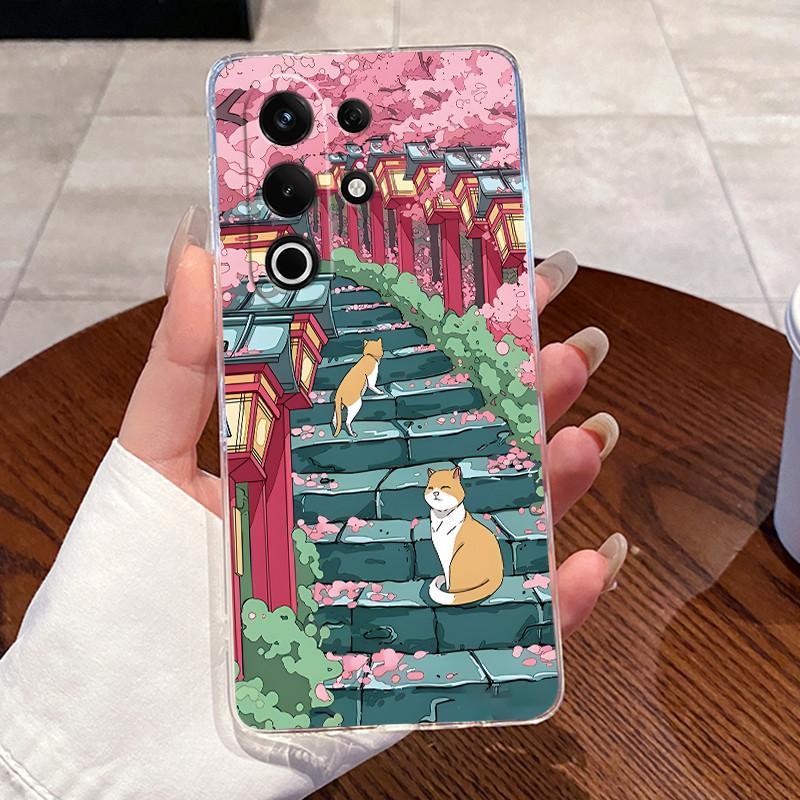 For Itel S25 Ultra (S686LN) Case ITEL S25 (S685LN) Cases Clear Silicone Coque Soft TPU Back Cover Cute Rabbit Cat Phone Case
