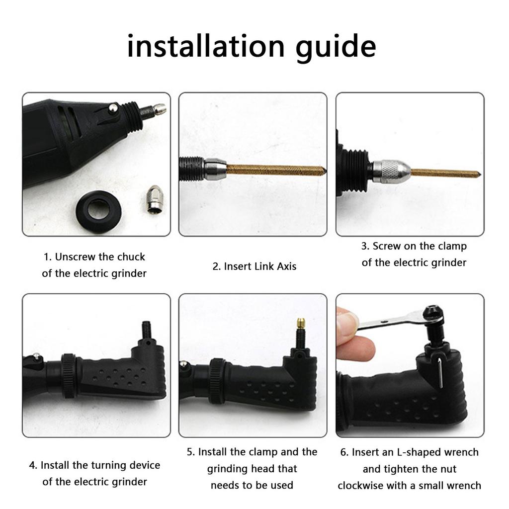 90 Degree Right Angled Grinder Attachment For Tight Space With Universal Compatibility And Durability Alloy Construction