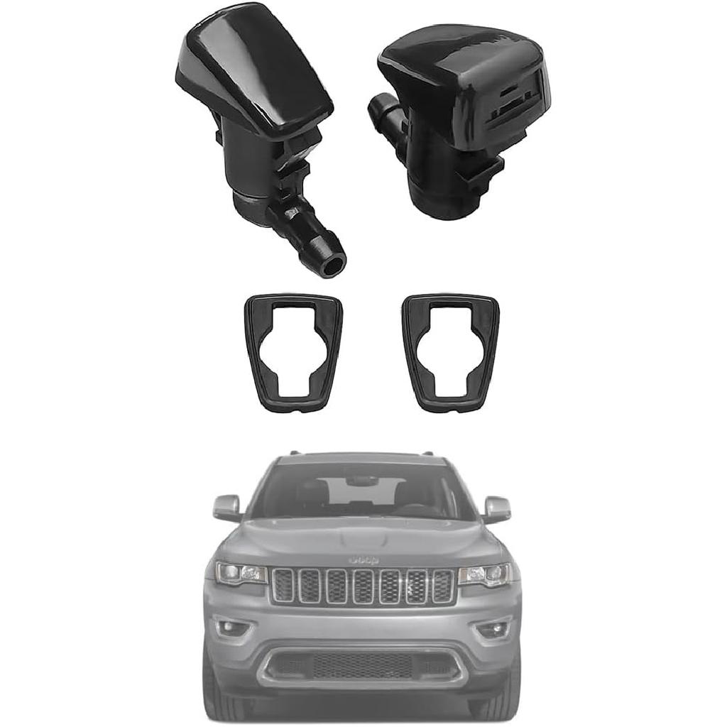 68260443AA Премиум форсунки омывателя лобового стекла подходят для 2005- Jeep Grand Cherokee WK WK2 WL Форсунка струи жидкости омывателя лобового стекла | Легко установить | 2 шт., Ссылка