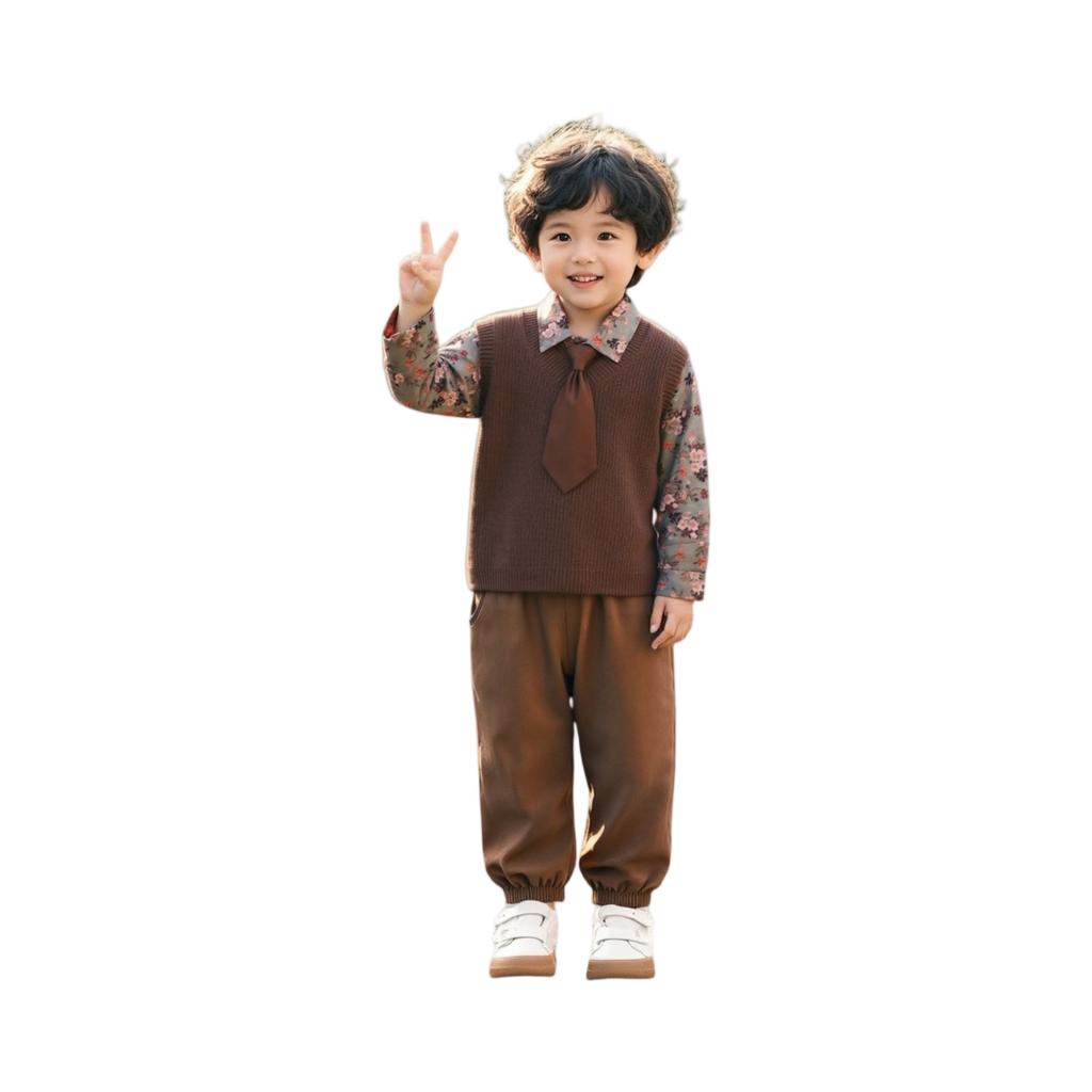 Детский повседневный комплект с длинным рукавом, удобные наряды для повседневной носки