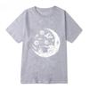 Summer Cotton Men's T-shirt, Casual Loose Shirt, Fun Astronaut Print, Moon, Barbecue Crew Neck High Quality