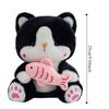 Fluffy Cartoon Plush Animal Doll Stuffed Doll Black Gray Kitty Dolls Cat Plush Toy  Car Decor