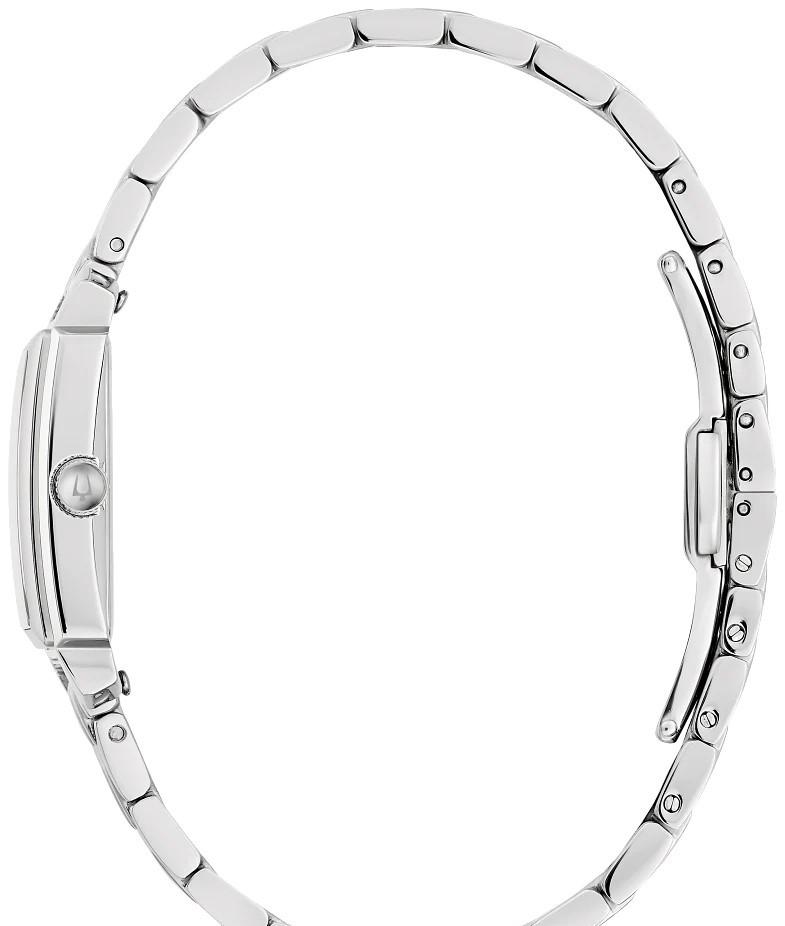 BULOVA Женские часы Sutton с прямоугольным перламутровым циферблатом/серебристая нержавеющая сталь 96P252