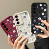 Blue Flower Pattern Shell for Samsung S25 S24 S22 Ultra Plus S23 S21 S20 Fe A15 A34 A35 A54 A53 A55 A56 5g Shockproof Protection Silicone Soft Case