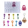 New Key Lock Silicone Jewelry Resin Epoxy Mold Pendant Keychain Casting Mould