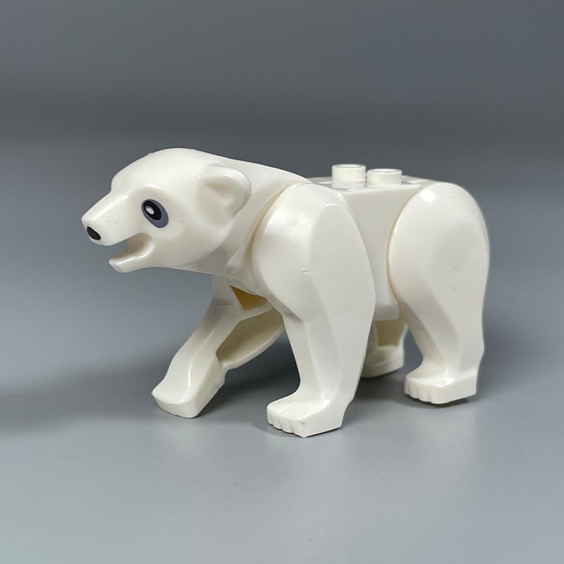Illuminated Arctic Animal Block Set: Penguin, Polar Bear, Husky & Wolf Igloo.