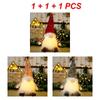 1/2/3pc Christmas Glow Dwarf Doll Christmas Faceless Dwarf Plush Elf Christmas Tree Pendant Nightlight New Year Party Decoration
